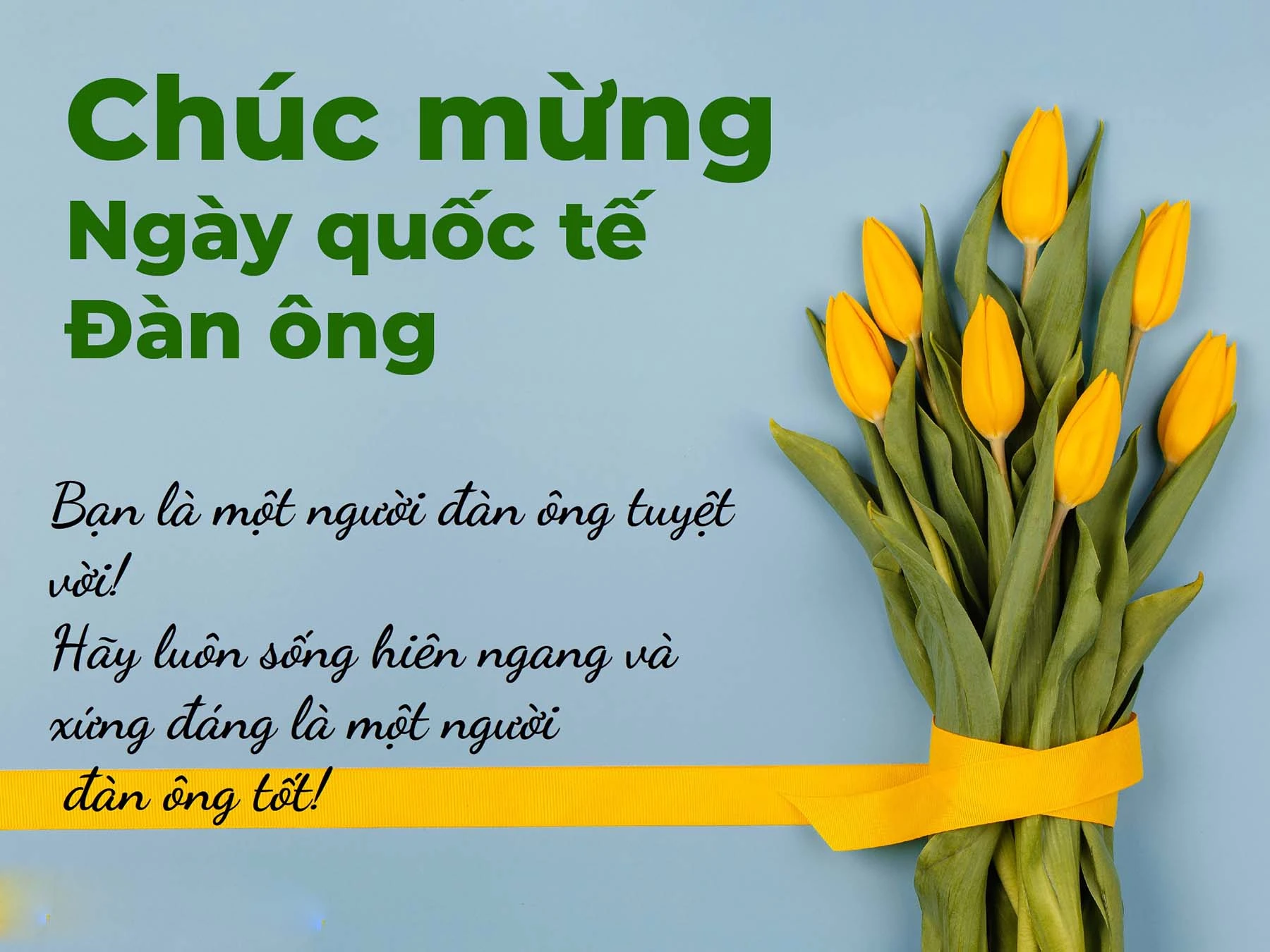 Chúc mừng ngày Quốc tế Nam giới