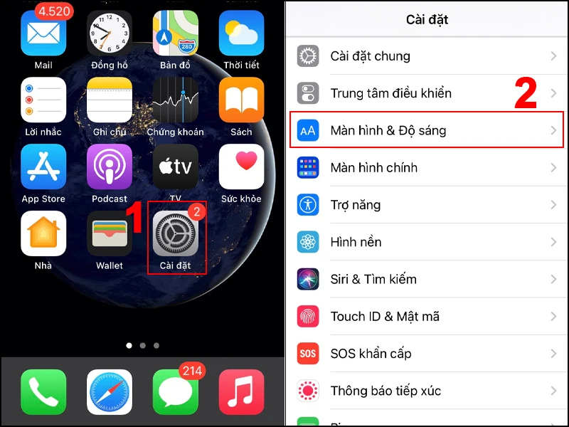 Cài đặt bảo mật