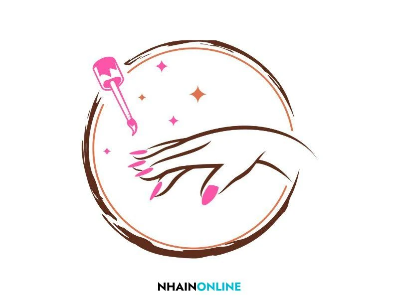 Khung Tròn Logo Nail Đẹp