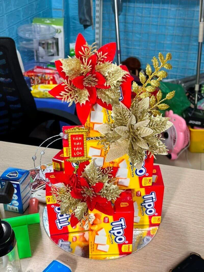 Xếp bánh tầng 1