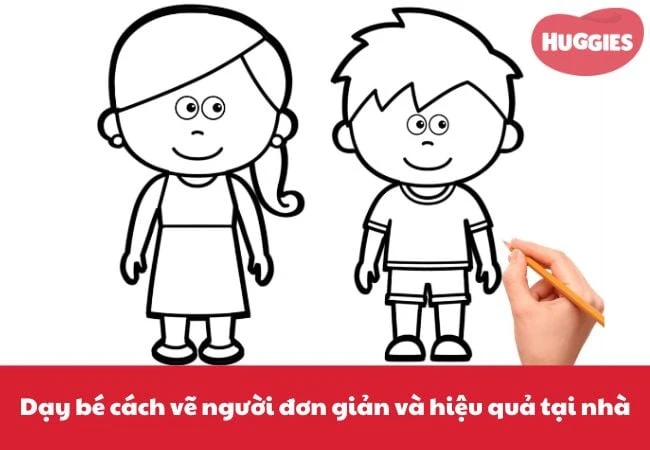 Vẽ người đơn giản cho trẻ