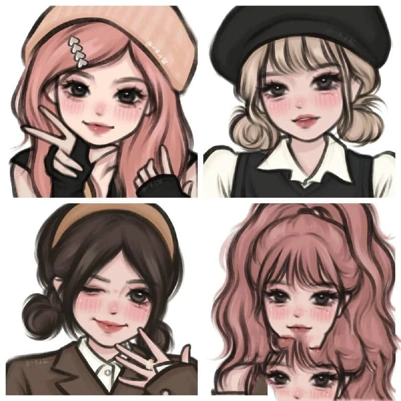 Hình ảnh anime nhóm bạn thân