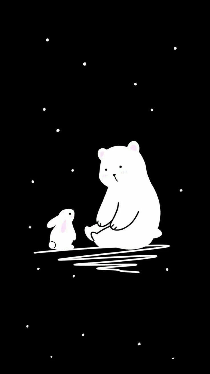 Hình nền điện thoại màu đen cute