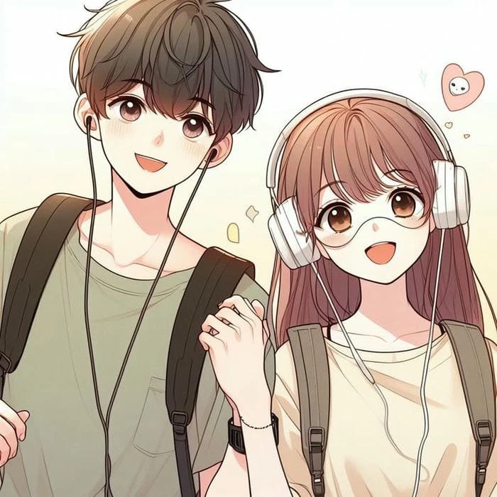 Ảnh cặp đôi hoạt hình dễ thương