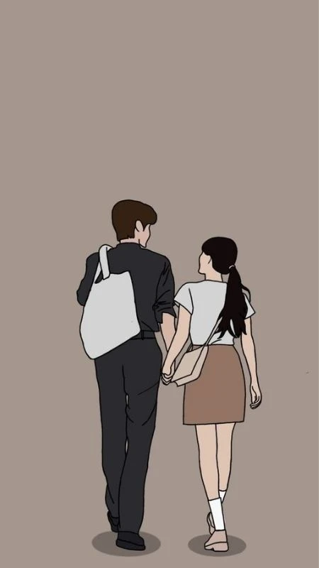 Cặp đôi dễ thương hoạt hình