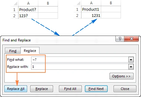Sử dụng wildcard trong Excel