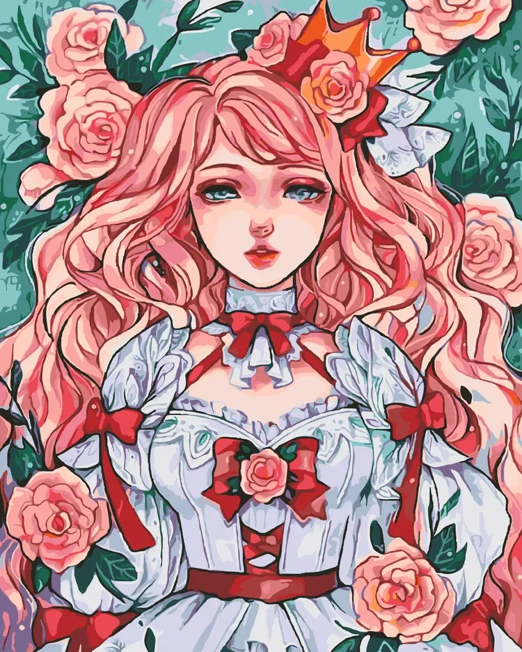 Hình ảnh công chúa anime trong trang trí