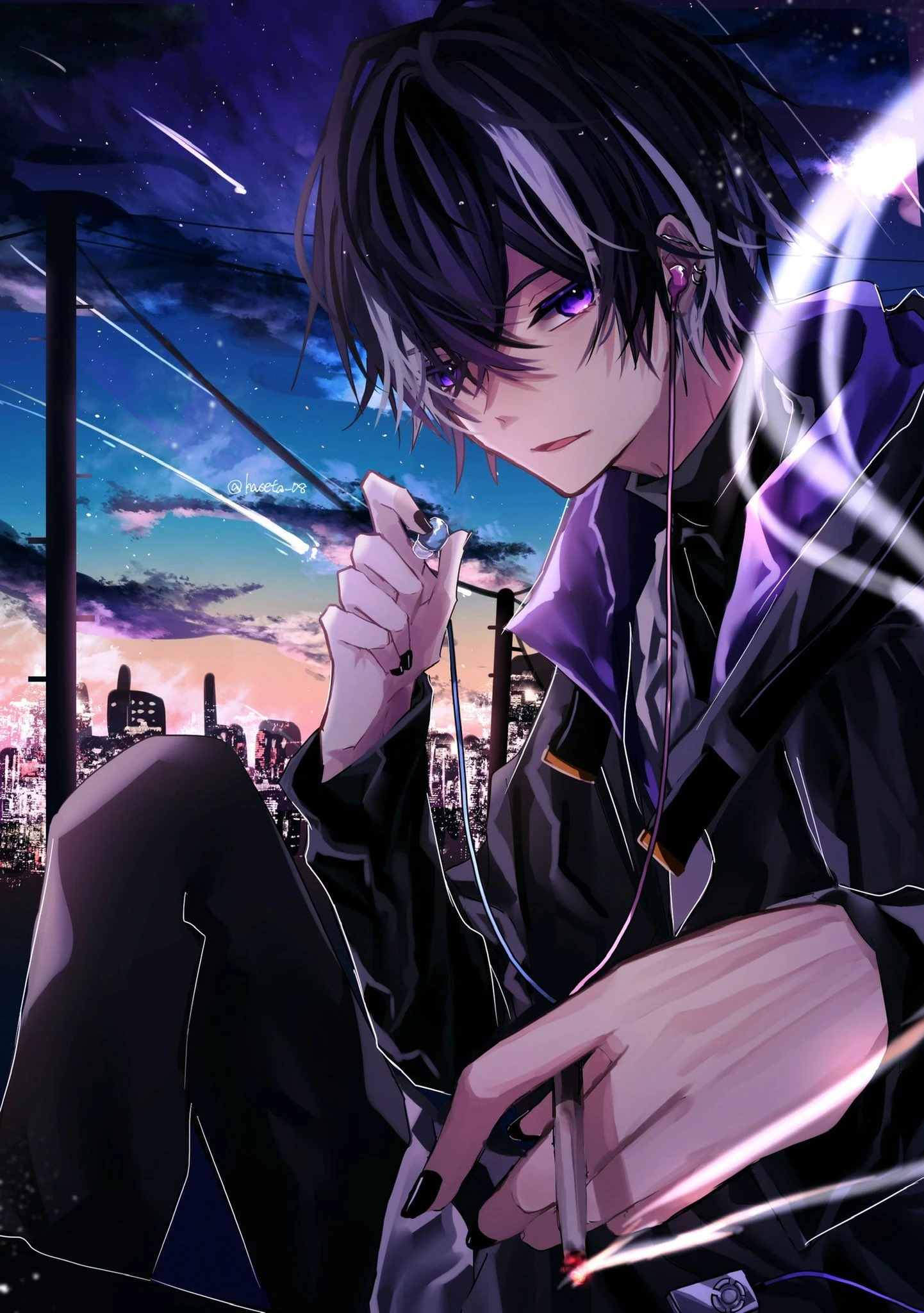Hình ảnh một chàng trai anime cool ngầu