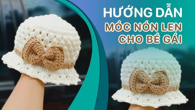 Móc mũ len đơn giản cho bé