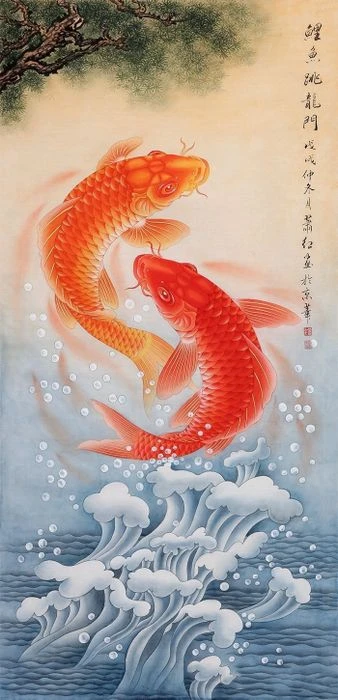 Hình nền cá chép hóa rồng 1
