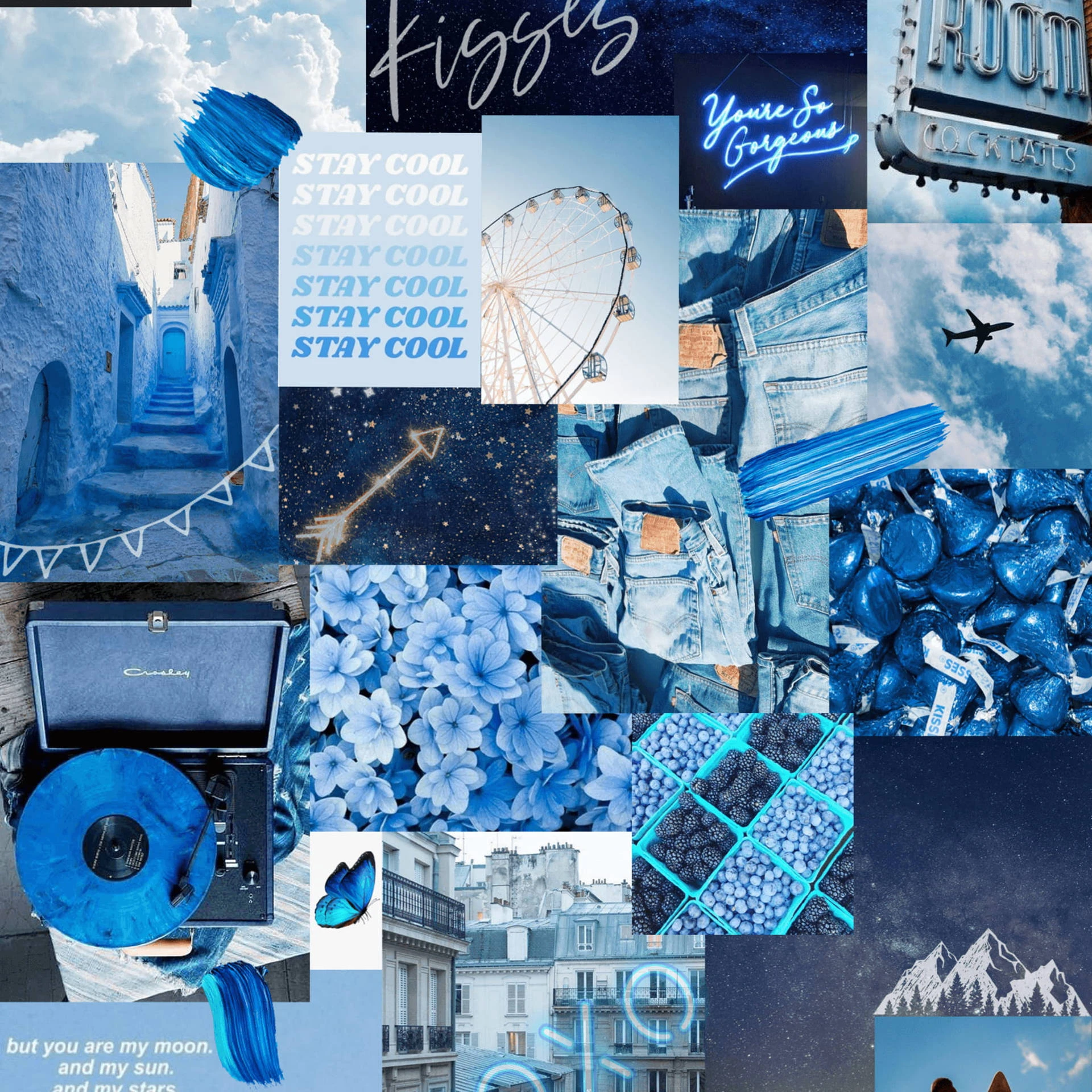 Blue Vintage Aesthetic iPad