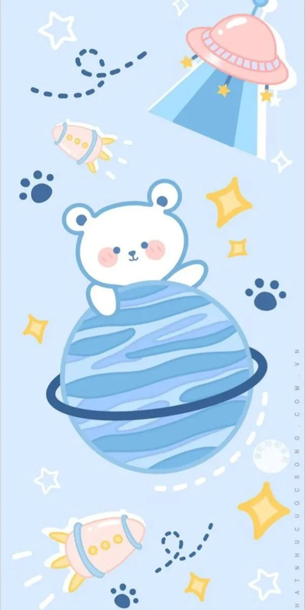 Hình nền dễ thương màu xanh dương
