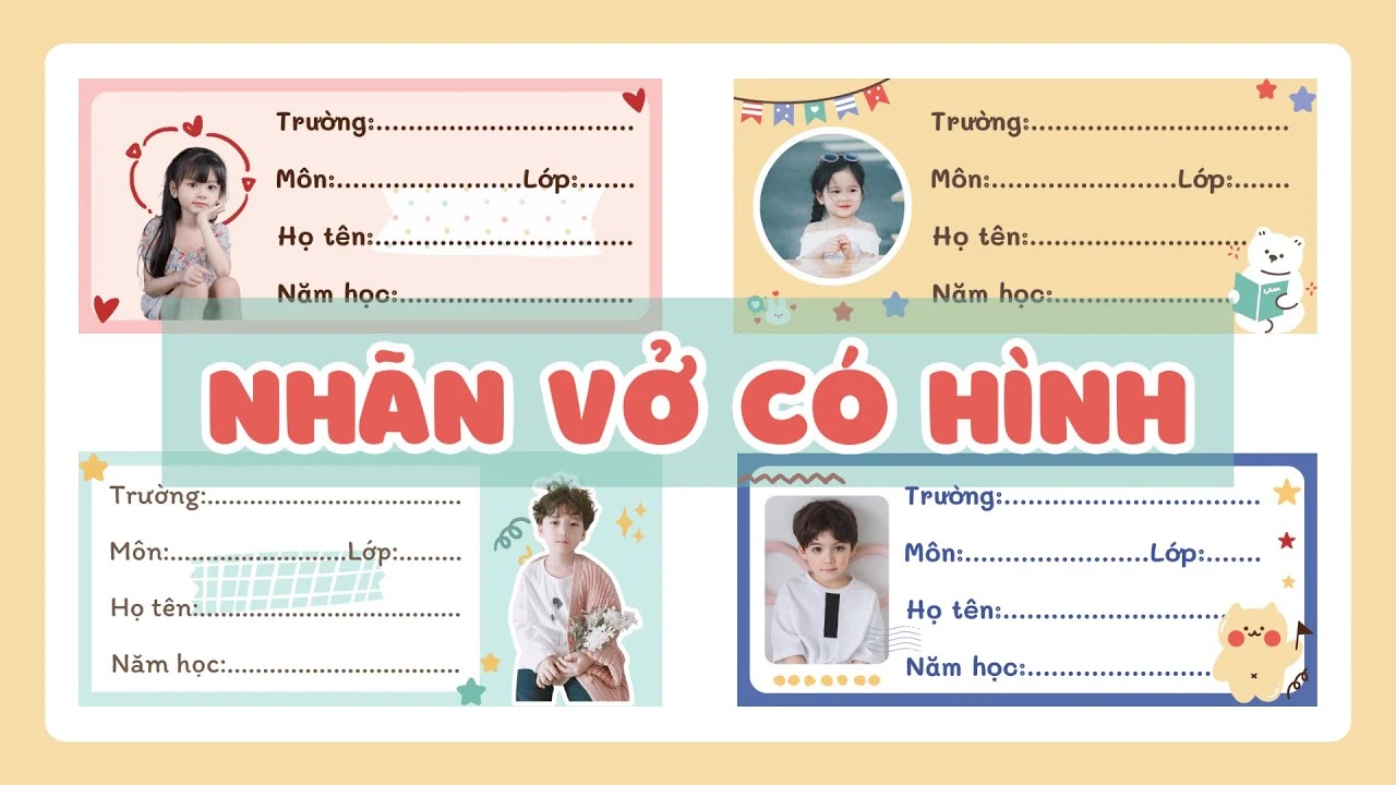 Nhãn Vở Được Thiết Kế Đẹp