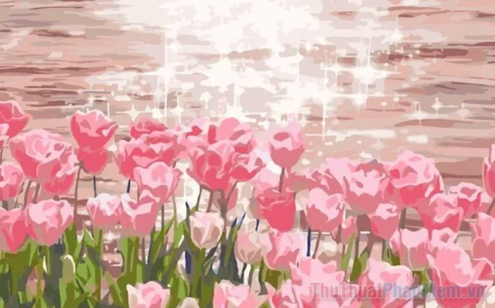 Hình nền hoa tulip sống động