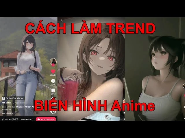 Biến hình anime trên TikTok