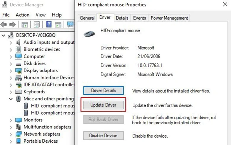 Kết nối chuột qua Bluetooth
