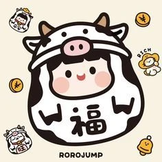 Hình nền bò sữa đáng yêu
