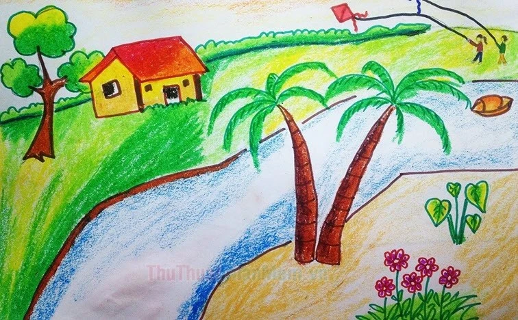 Tranh Phong Cảnh Quê Hương