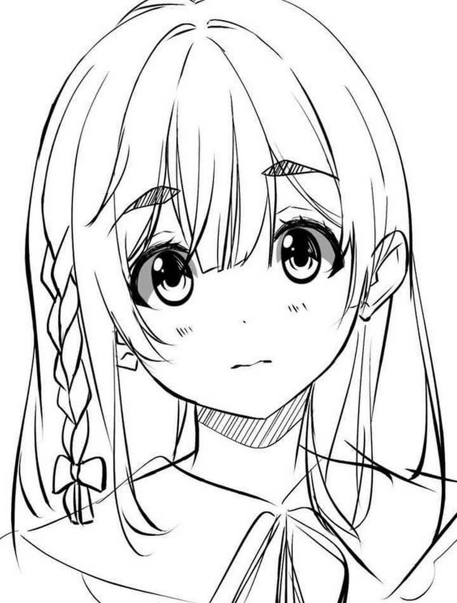 Tranh tô màu nhân vật anime 1