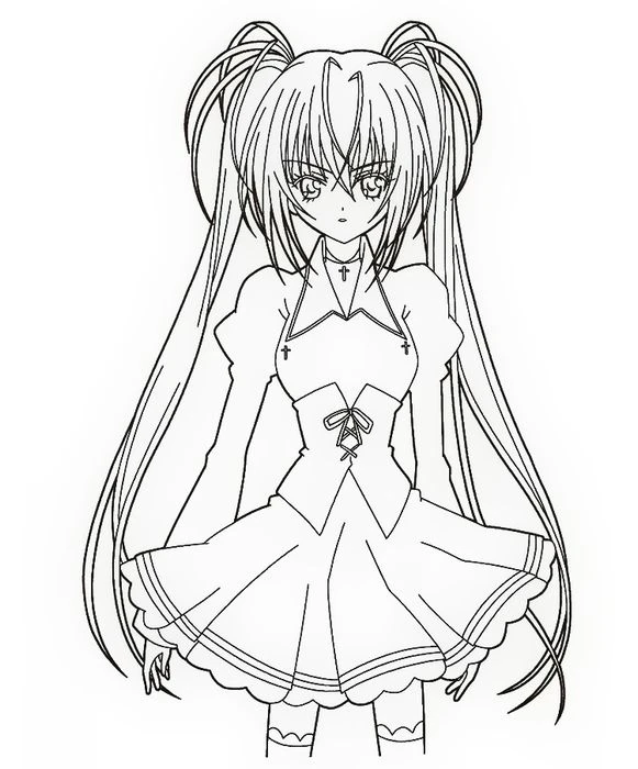 Tranh tô màu nhân vật anime 2
