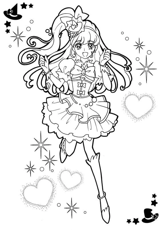 Tranh tô màu anime đẹp 2