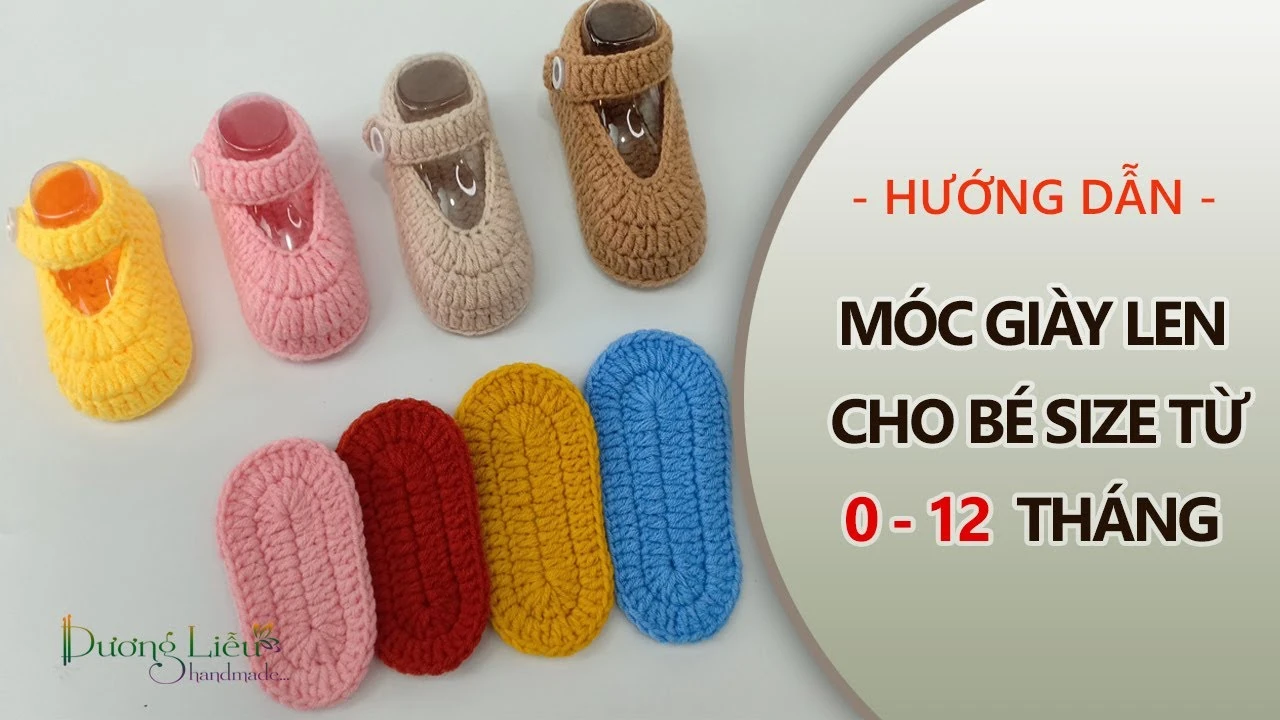 Móc giày len cho bé