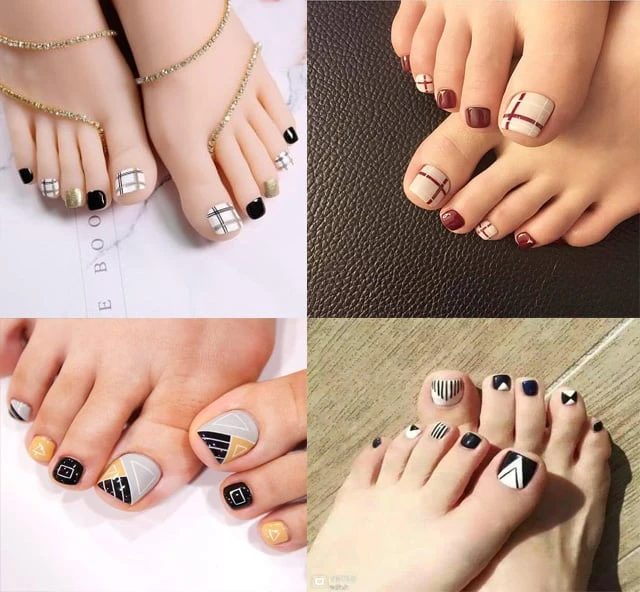 Mẫu nail chân đẹp đơn giản