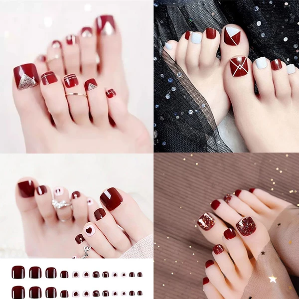 Móng chân đơn sắc sang trọng