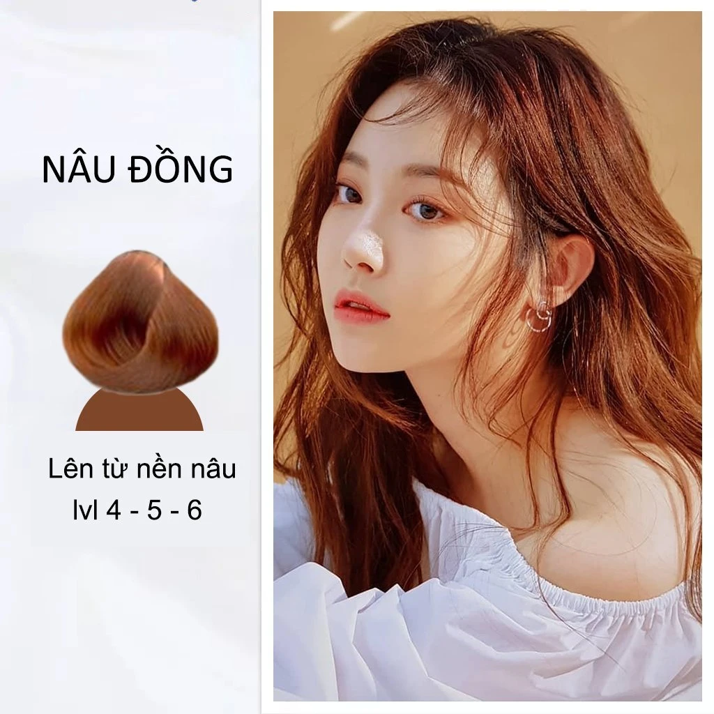 Màu tóc nâu đồng đẹp