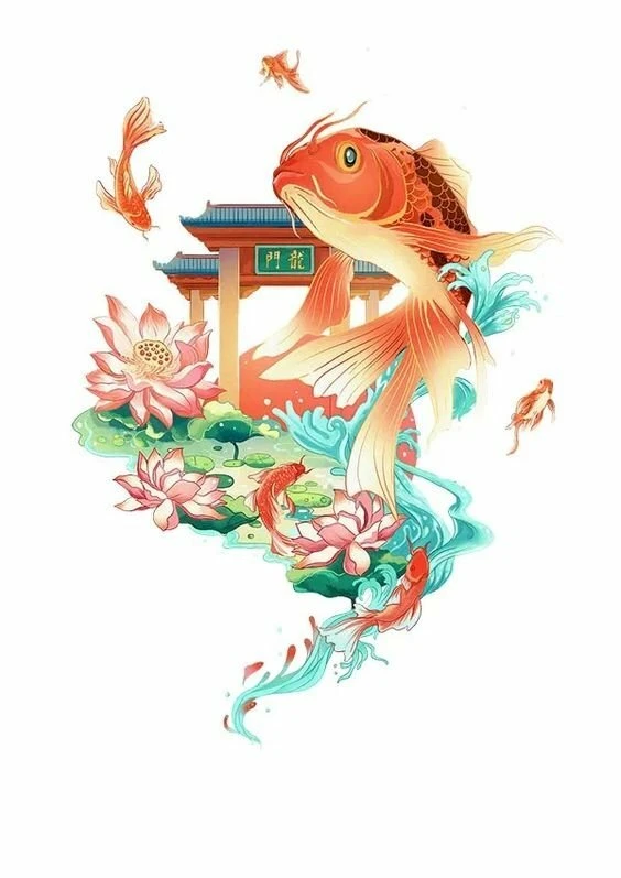 Hình nền cá chép 3D sắc nét
