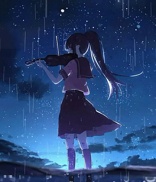 Sad Anime Girl Crying in the Rain