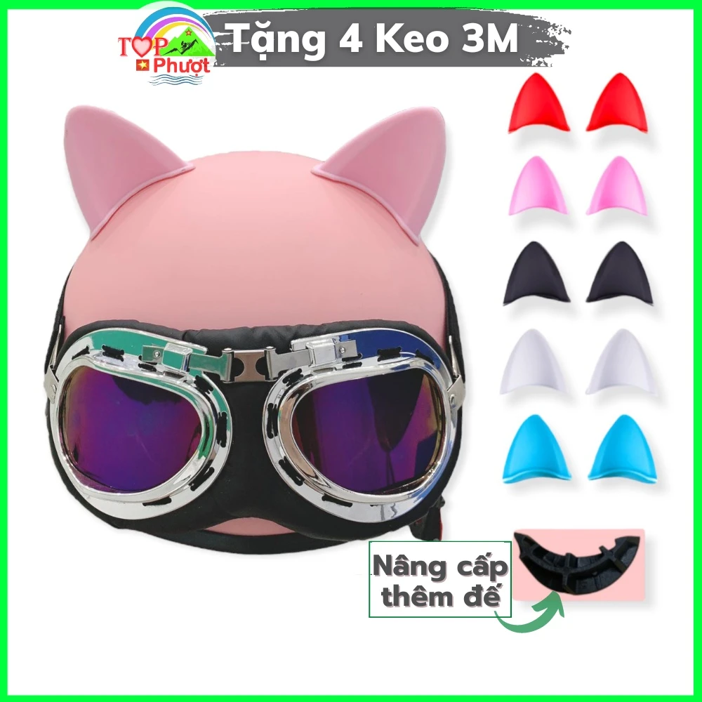 Mũ bảo hiểm tai mèo đẹp