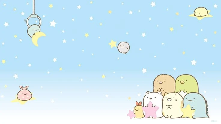 Hình nền chibi với màu sắc tươi sáng