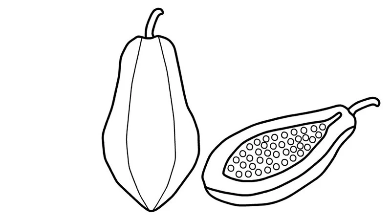 Tranh tô màu trái cây
