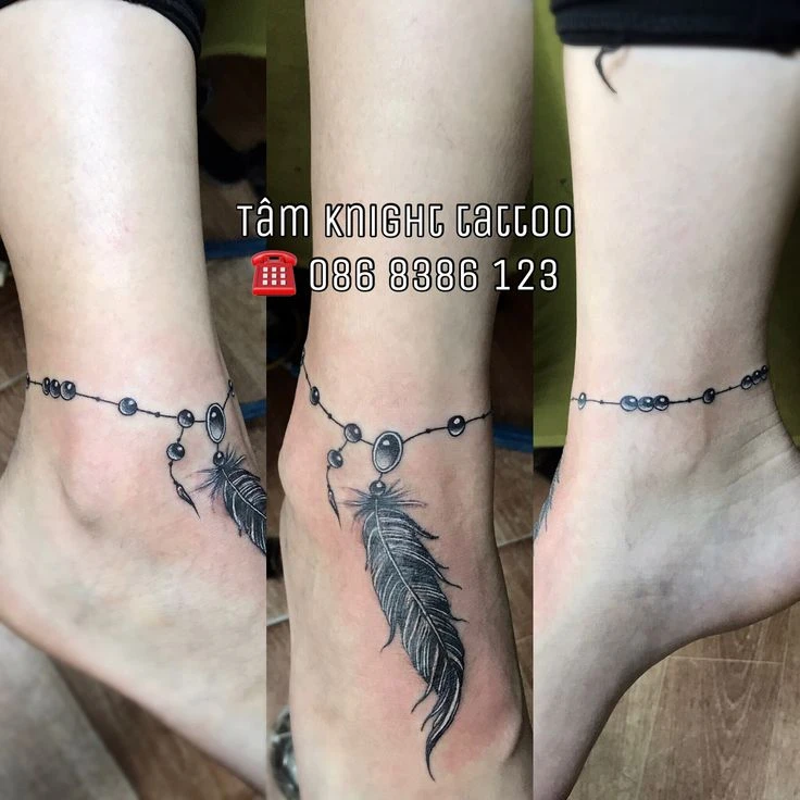 Mẫu hình xăm ở mắt cá chân độc đáo