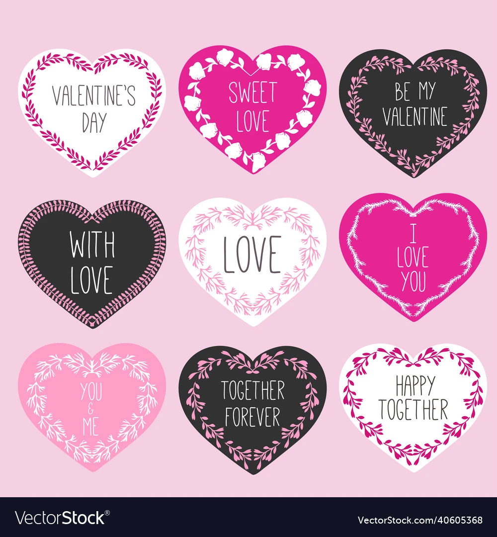 Bộ sưu tập hình dán dễ thương cho ngày Valentine