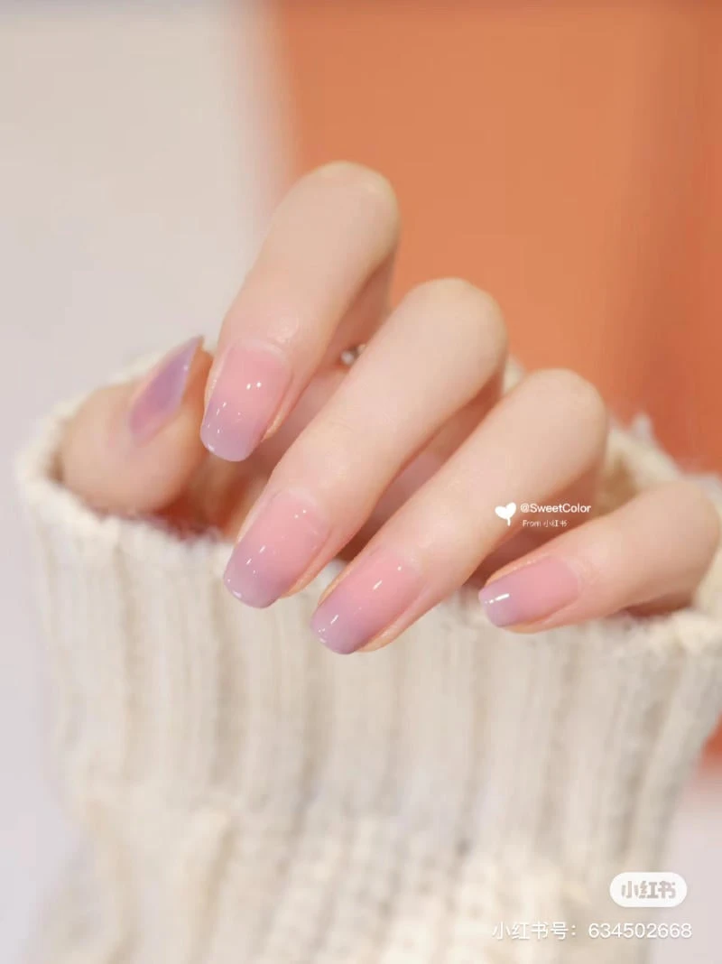 Mẫu nail màu hồng pastel đẹp