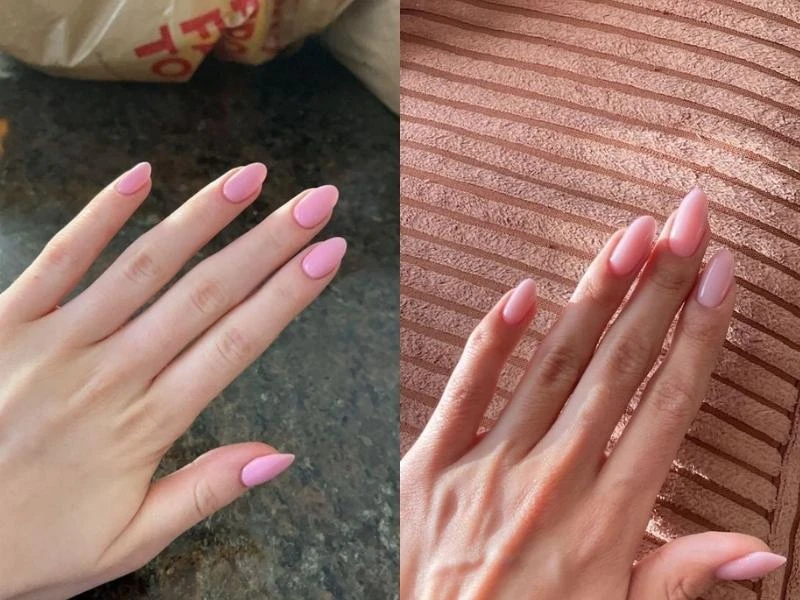Mẫu nail hồng pastel cho dịp lễ hội