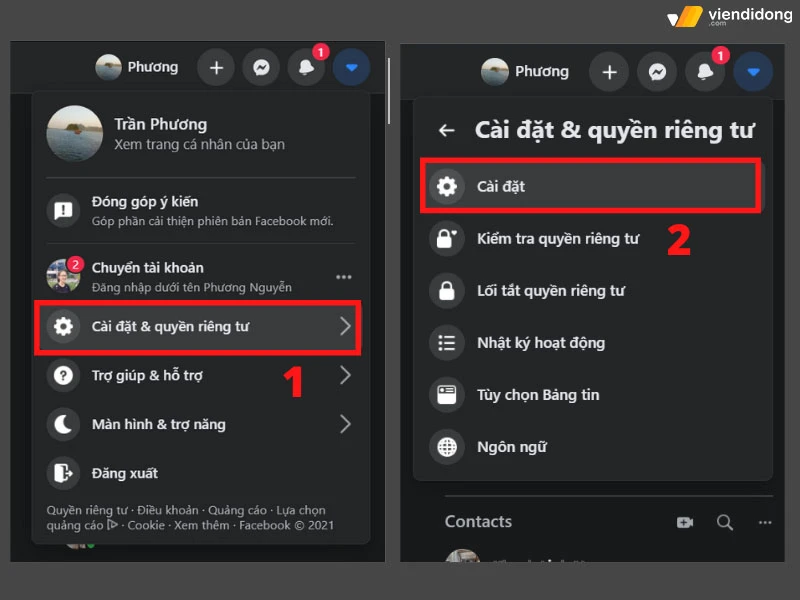 Cài đặt Messenger