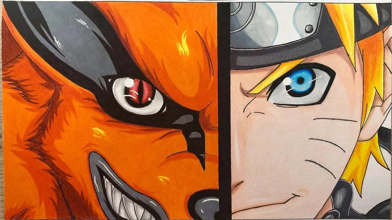 Vẽ Naruto Chakra Cửu Vĩ