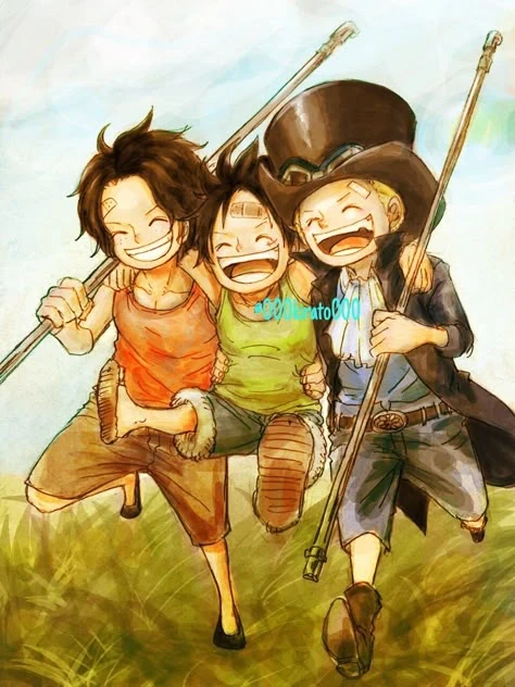 Luffy và Ace lúc nhỏ