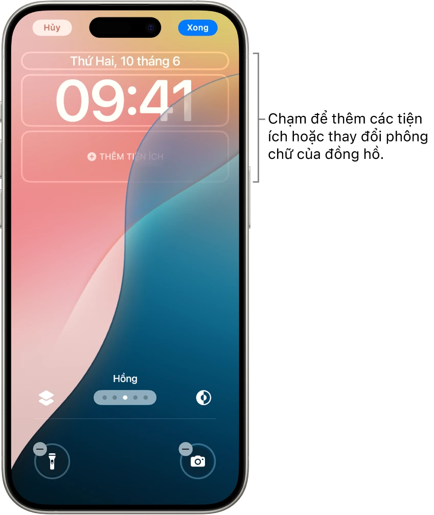 Thêm widget trên màn hình khóa