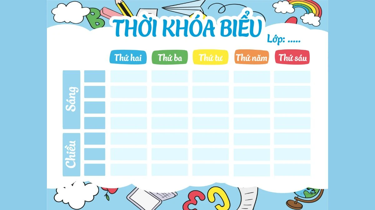 Hình nền thời khóa biểu đẹp
