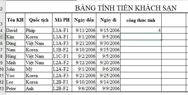 Sử dụng hàm DAYS kết hợp với các hàm khác