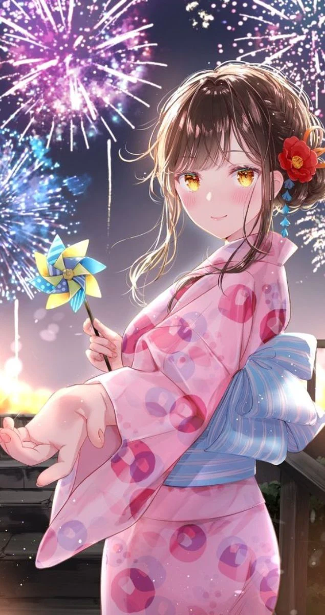 Hình nền anime Tết đẹp