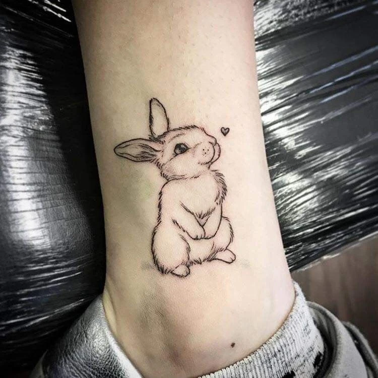 Hình xăm thỏ đơn giản