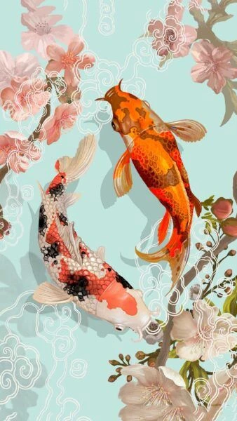 Hình nền cá Koi rực rỡ