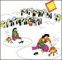 Khung cảnh lễ hội thổi cơm rộn ràng