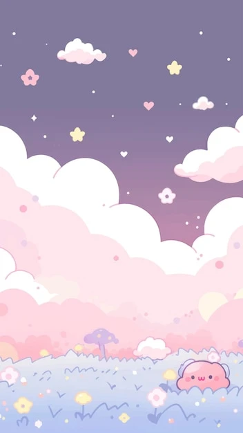 Hình nền dễ thương với màu sắc pastel