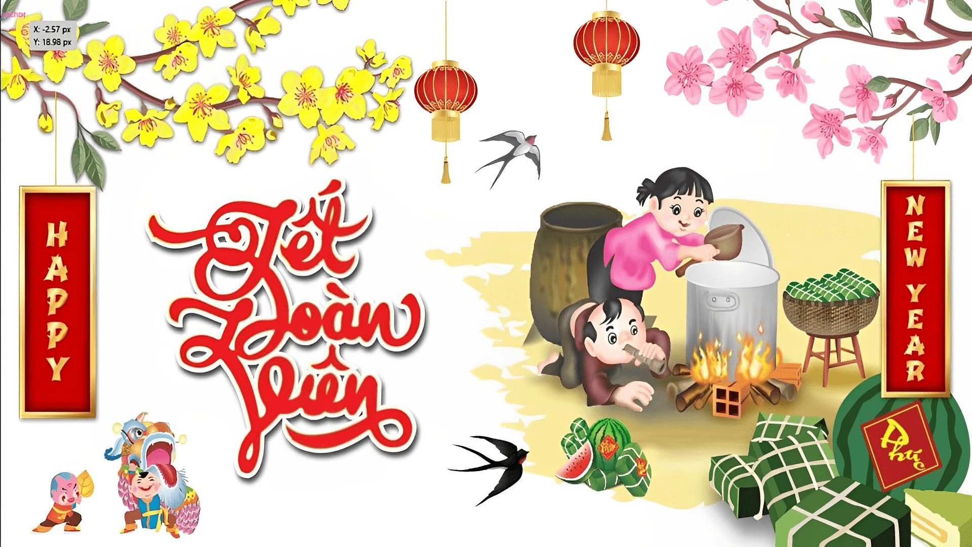Hình nền Tết cho máy tính 1